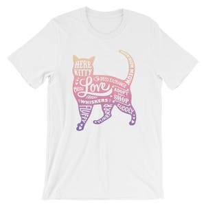 Sonnenuntergang Katze Silhouette - Unisex Kurzarm - DecoExchange
