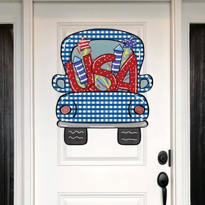Patriotic Door Hanger, American Flag door hanger, American flag wreath, 4th of july door hanger, 4th of july wreath, 4th of july decor