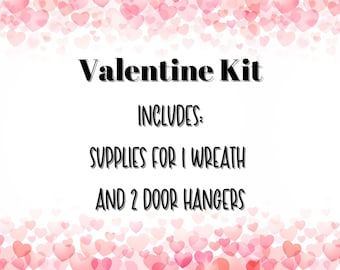 Valentine Wreath Kit, How To Make A Wreath, DIY Wreath, DIY Mesh Wreath