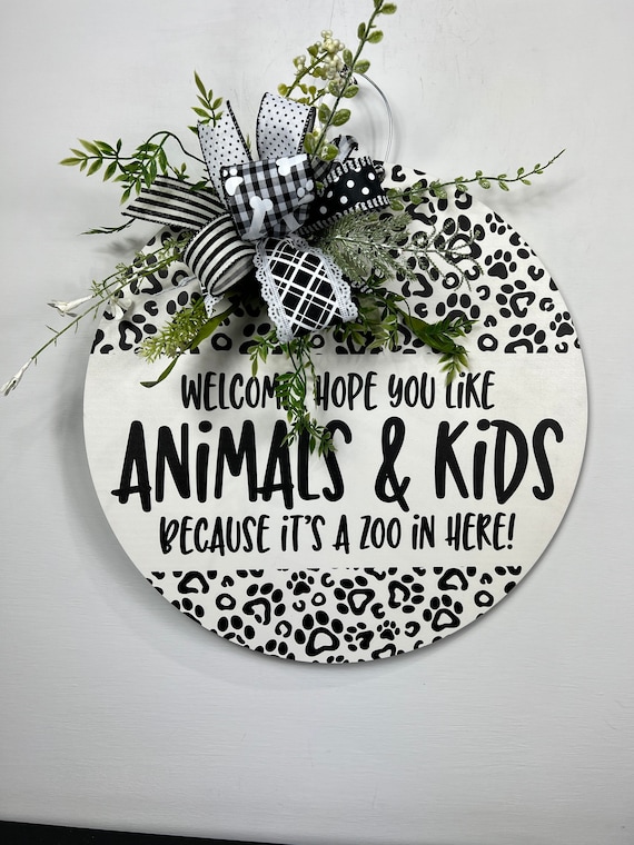 Funny Door Hanger Animal Print Door Hanger Door Hanger for - Etsy