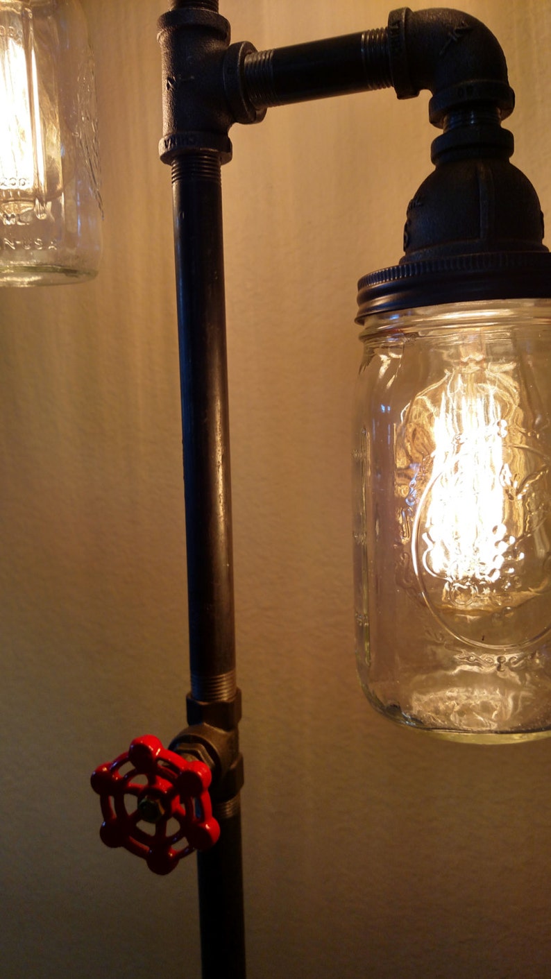 Edison Floor Lamp Restoration Hardware Steampunk Mason jar | Etsy