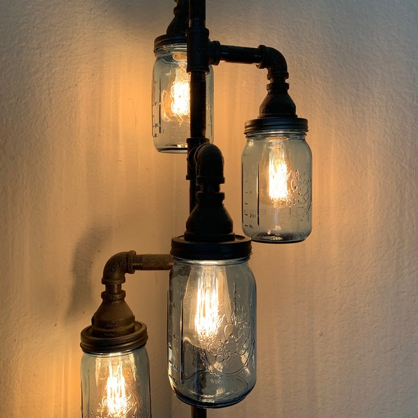 Mason Jar Lamp - Etsy UK