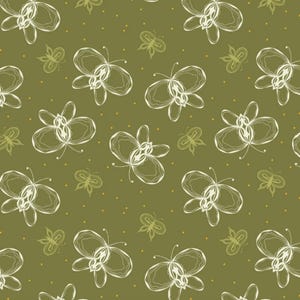 Fresh Grass, Fabric by Yard, Half Yard, Cotton Fabric, Phoebe Fabrics, Sunkissed by Amicreative, Quiltex Inc, Butterfly Fabrics