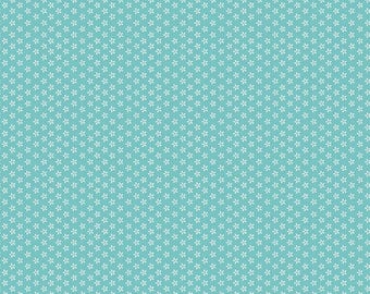 Basic Tiny Daisy, Cottage Blue, Fabric by Yard, Half Yard, Cotton Fabric, Riley Blake Designs, Lori Holt. Bee Basics. Blue Vintage Basic