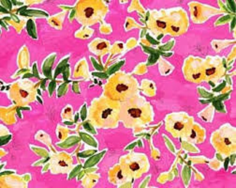 Flower Wall Fabric by the Yard Dear Stella Fabric Etsy