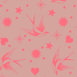 Tula Pink Fabric, Neon Fairy Flakes Nova, Fabric by the Yard, Half Yard, Cotton Fabric, True Colors Neon, Everglow Collection