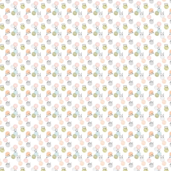Cathletic Cat Fabric by the Yard PurrFection by Dear Stella Fabrics