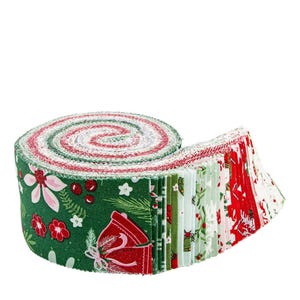 Mistletoe & Holly, 2.5 Inch Strips, Precut Rolie Polie, Cotton Fabric, Riley Blake Designs, Jelly Roll, Christmas Fabric, Holiday Fabric