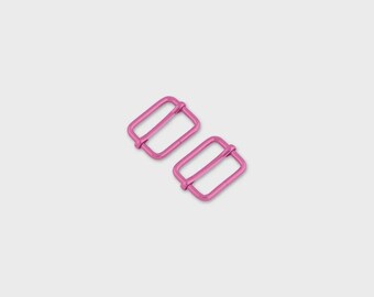 Slider Buckles, , 1 Inch Pink Metal, Tula Pink Hardware, Sallie Tomato,