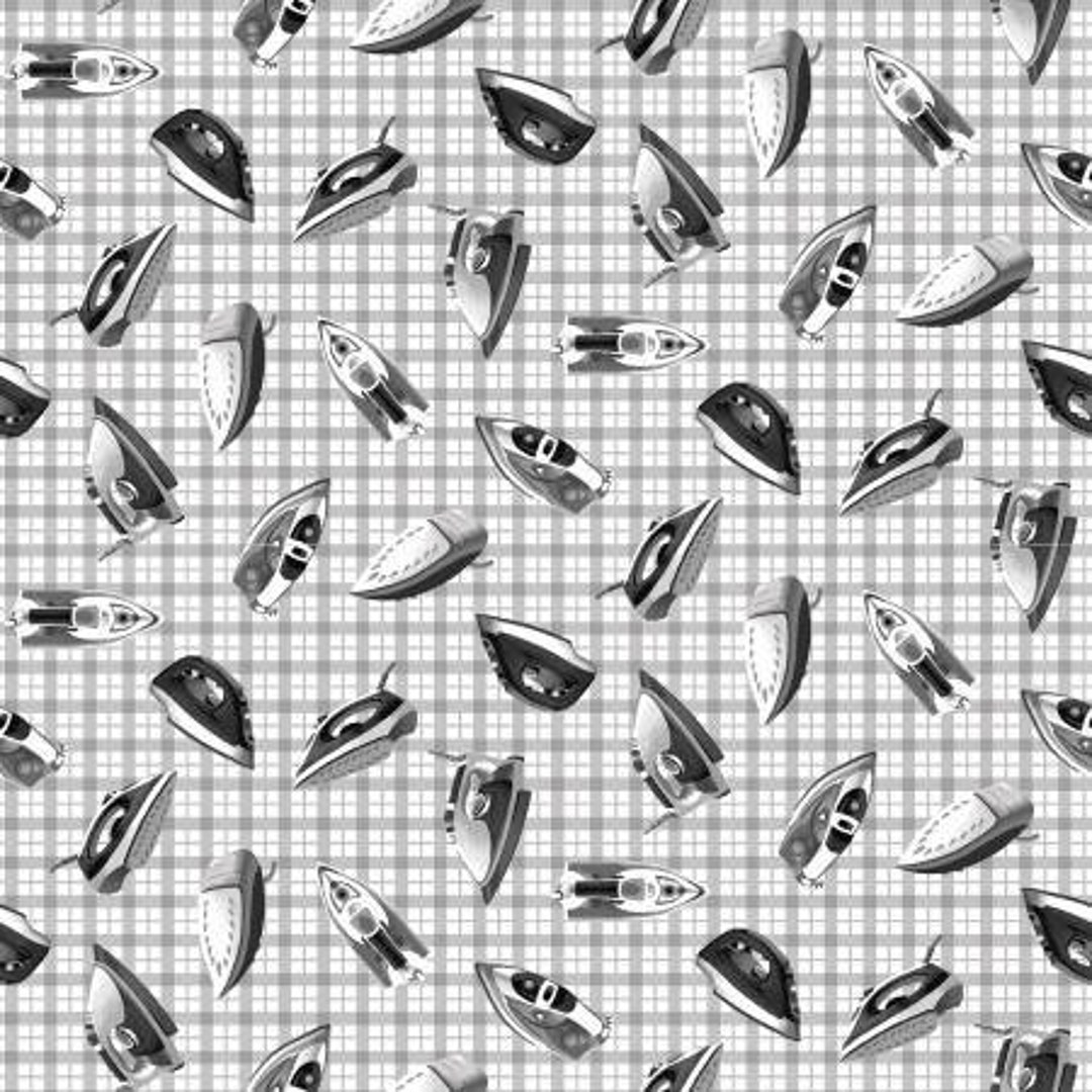 Iron Fabric, Laundry Room Fabric, Studio E Fabric, Fabric by the Yard