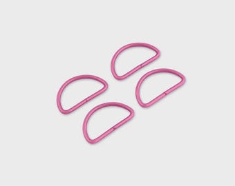 Rings D, 1.5 Inch Pink Metal, Set of Four, Tula Pink Hardware, Sallie Tomato,