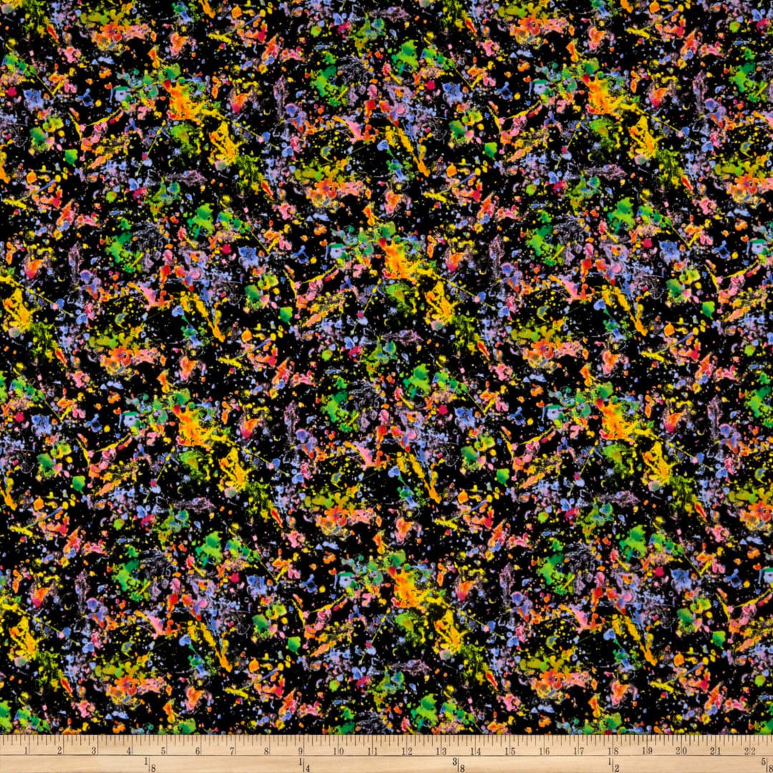 Paint Splatter Cotton Fabric Splotch Black Fabric Priced Etsy