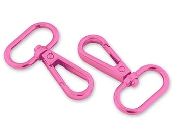Swivel Hook Oval 1 Inch Pink Metal, Tula Pink Hardware, Sallie Tomato,