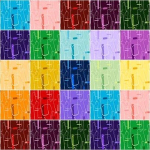 Rainbow Charm Pack, Brushstrokes 5x5 Squares, RJR Studios, Cotton Fabric, Precut 5 Inch Squares Pack, Fabric Bundle, Blender Fabric