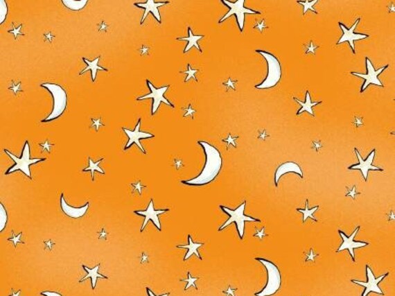 Halloween Parade Moon and Stars in Orange Halloween Parade Moon and Stars in Orange