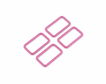 Rectangle Rings, 1.5 Inch Pink Metal, Tula Pink Hardware, Sallie Tomato,