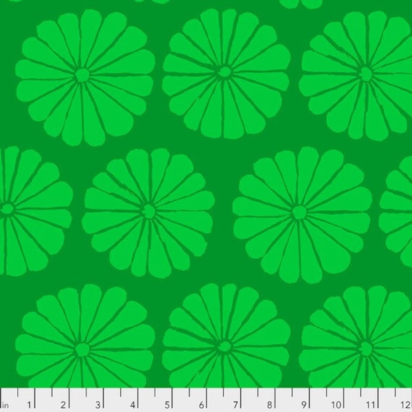 Damask Flower Lime Fabric, Kaffe Fassett Fabric, Fabric by the Yard, Half Yard, Cotton Fabric, Floral Fabric, February 2021 Collection