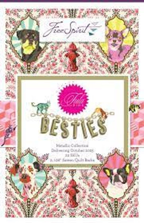 Besties Quilt Fabric by Tula Pink - No Rush Turtles in Blossom