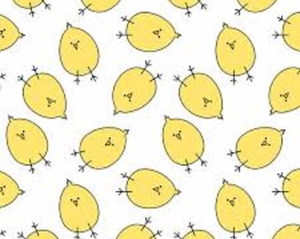 Baby Chick, End of Bolt, Half Yard Length, Andover Fabrics, Easter Fabric Yellow Chick