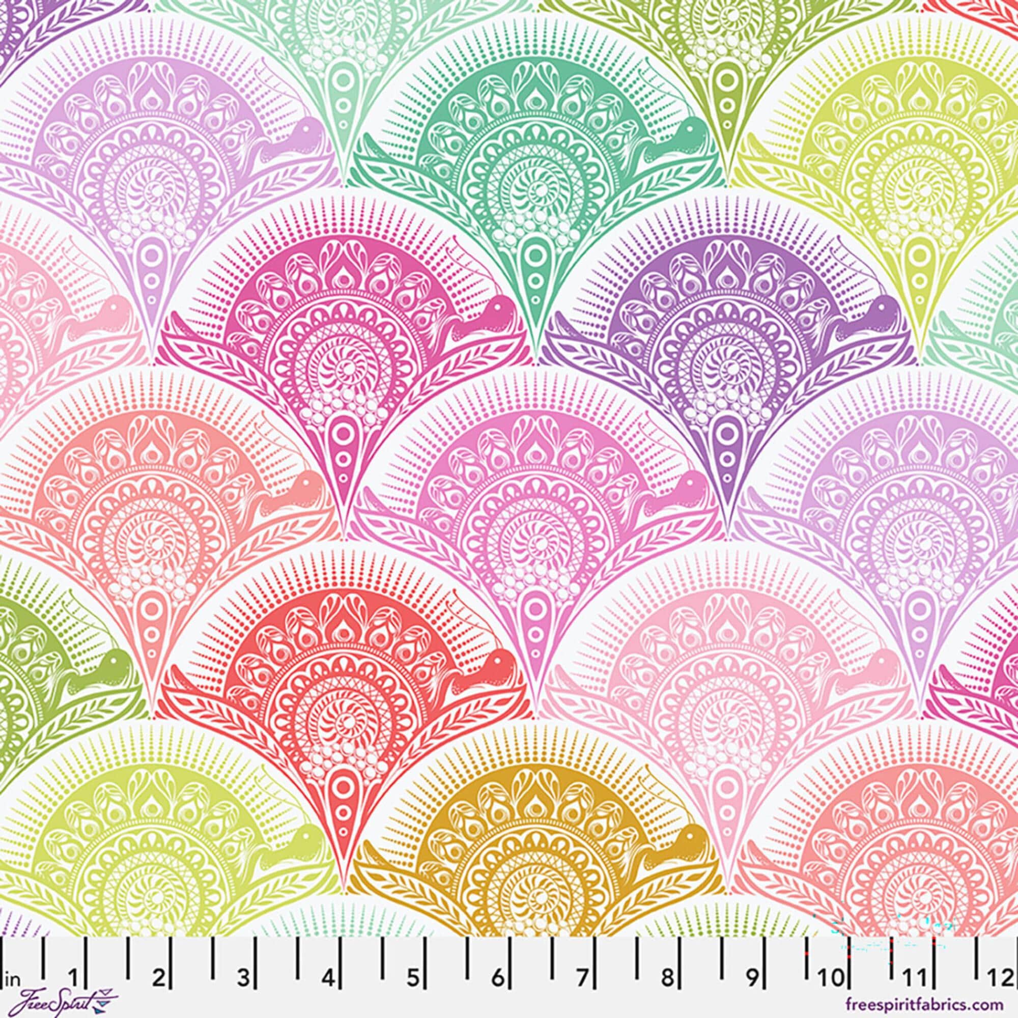 Pink Scallop Fabric - Etsy