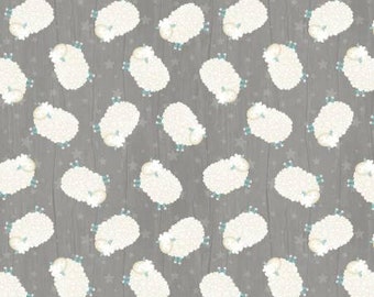 Sheep Cotton Fabric, All Our Stars Tossed Sheep Fabric, Wilmington Prints, Fabric by the Yard, Half Yard