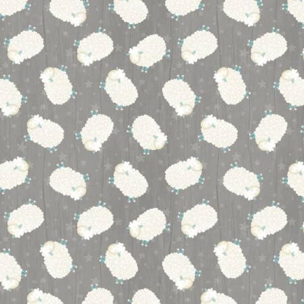 Sheep Cotton Fabric, All Our Stars Tossed Sheep Fabric, Wilmington Prints, Fabric by the Yard, Half Yard