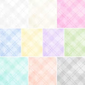 Pastel Plaids Cotton Jelly Roll, Precut 2.5 Inch Strips, Wilmington Prints