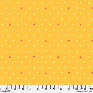 Tula Pink Besties, Hearts Fabric, Unconditional Love Blossom, Fabric by the Yard, Half Yard, Cotton Fabric, Freespirit Fabrics