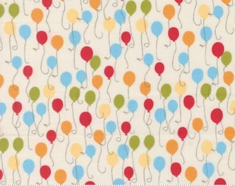 Balloons Cotton Fabric from Moda, Animal Park Fun Collection, Yard or Half