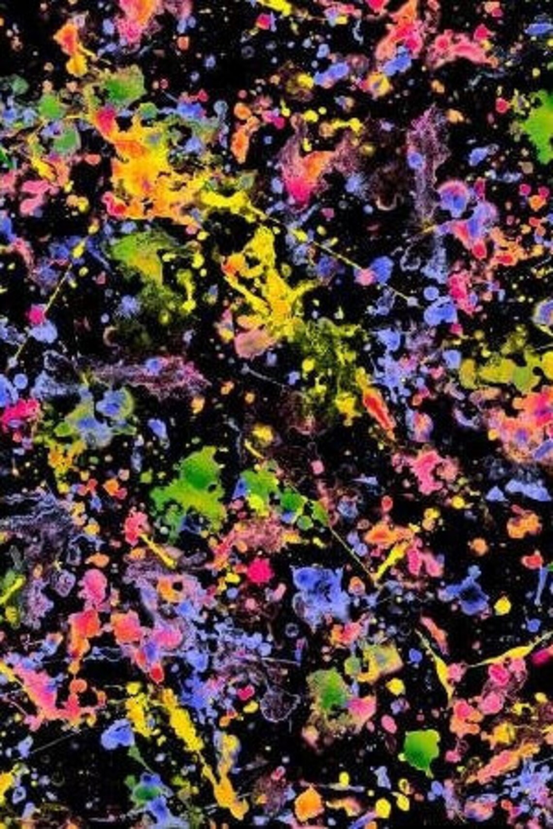 Paint Splatter Cotton Fabric Splotch Black Fabric Priced Etsy