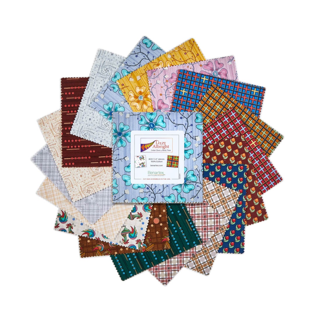  Nodsaw Charm Packs for Quilting 5 inch, Precut Cotton