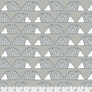 Hedgehog Spike Gray Fabric by the Yard - Free Spirit Fabrics