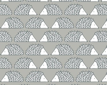 Hedgehog Spike Gray Fabric by the Yard - Free Spirit Fabrics