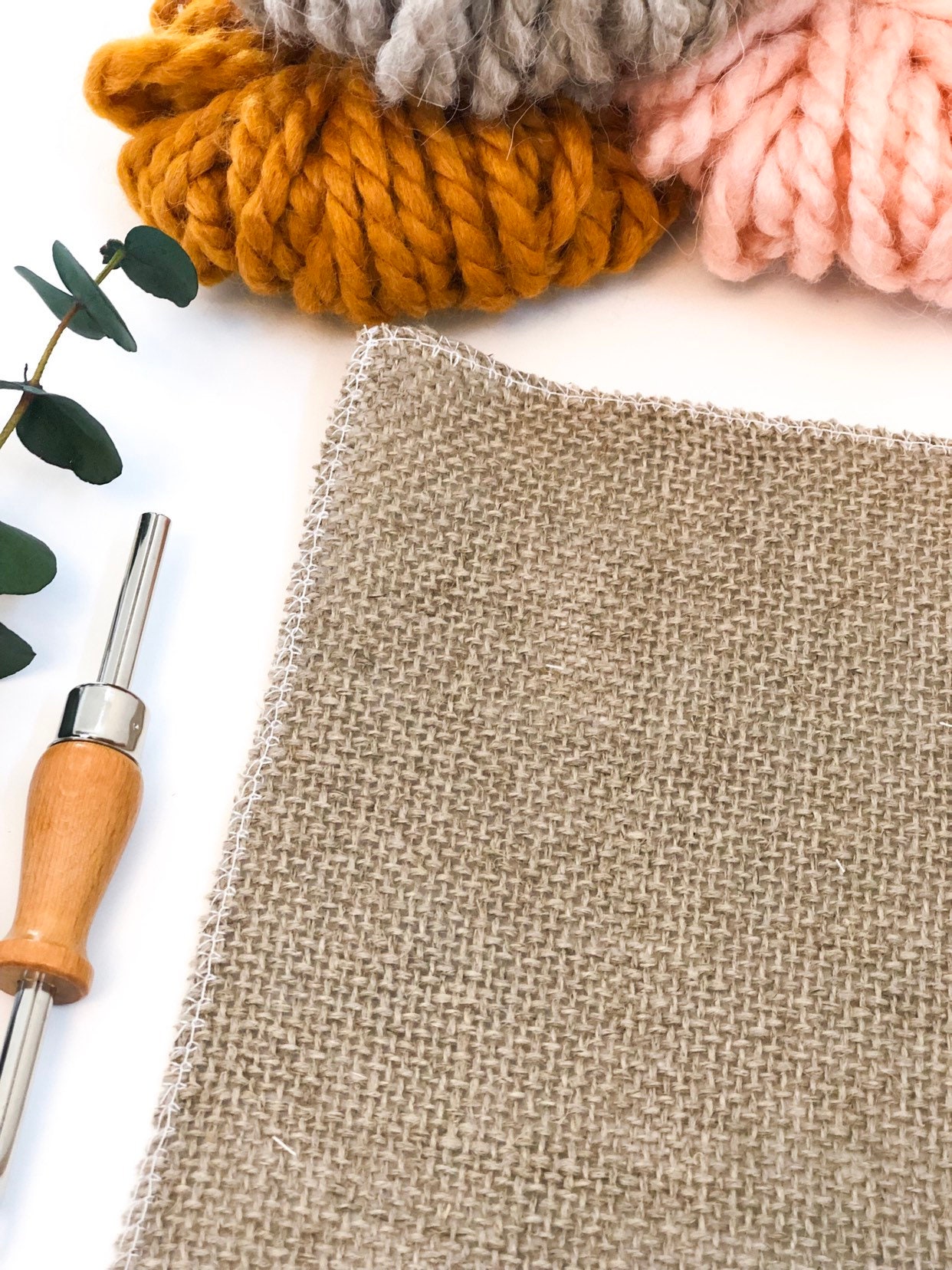 Punch Needle Cloth 9x9 inch Primitive Linen for Punch Etsy