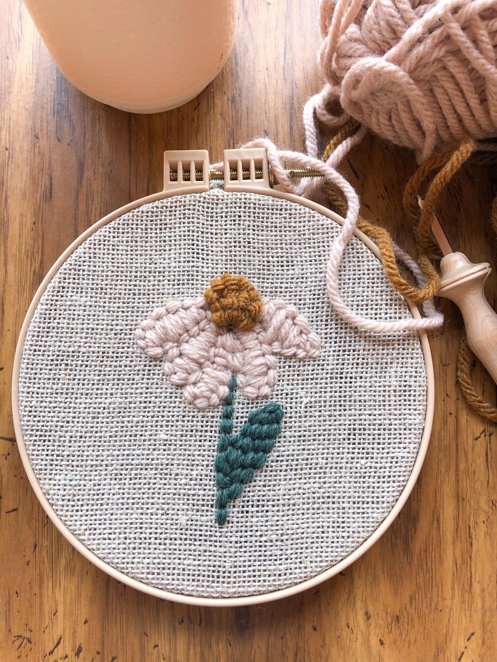 Punch Needle Pattern Floral Patterns Etsy