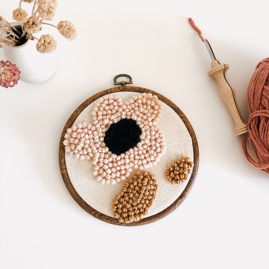 Punch Needle For Rug Punch Needle Pattern for Kids, Floral, Punch Needle, Rug Hooking ...