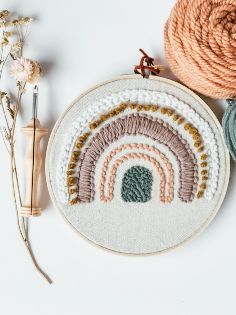 Punch Needle Pattern PDF Pattern Rainbow Art Punch Etsy