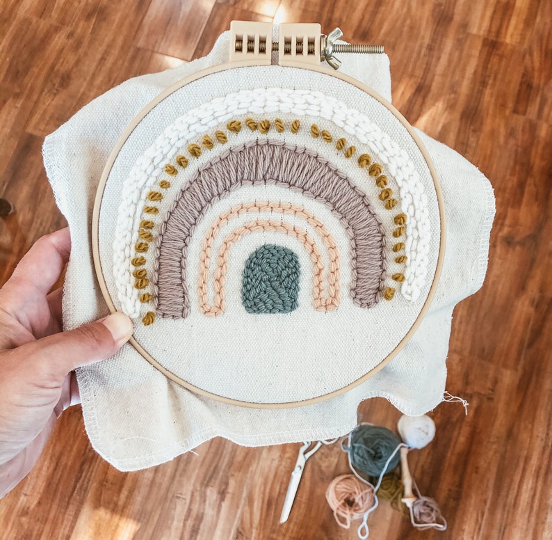 Punch Needle Pattern PDF Pattern Rainbow Art Punch Etsy