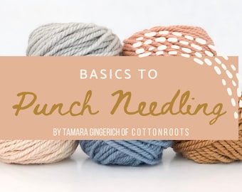 Basics to Punch Needle mit AMY Oxford Nadeln - PDF Printable, Präsentation, Bonus Punch Needle Patterns