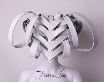 Headpiece - Futuristic Fashion  Sfx Goth Alien Cyborg Allure Geometric Star Wars