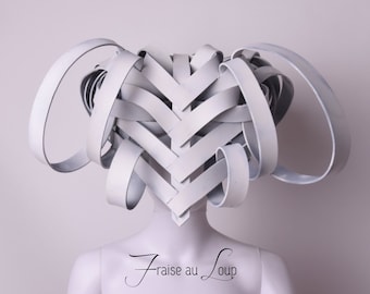 Headpiece - Futuristic Fashion  Sfx Goth Alien Cyborg Allure Geometric Star Wars