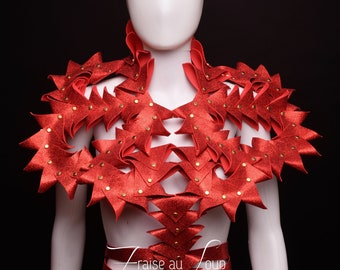 ChestPlate - Top Fraise au Loup Design - Geometric fashion Avant Garde