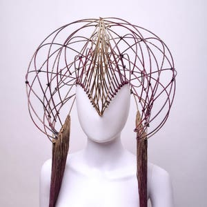 Headpiece - Futuristic Fashion  Sfx Goth Alien Cyborg Allure Geometric Star Wars