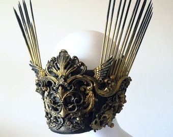 Baroque mask, mouth mask, mouth patch, filigree, Baroque Fantasy Steampunk, angels, gothic mask, gothic headpiece, blind mask