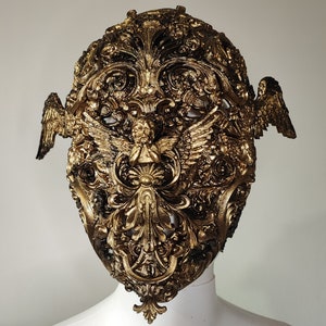 Baroque mask, mouth mask, mouth patch, filigree, Baroque Fantasy Steampunk, angels, gothic mask, gothic headpiece, blind mask