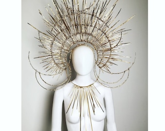 Headpiece by Fraise au Loup - Prietress Futuristic - Queen - Dark Beauty - Goth Cyborg