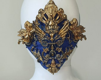 Baroque mask, mouth mask, mouth patch, filigree, Baroque Fantasy, angels, gothic mask, gothic headpiece, blind mask