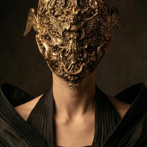 Baroque mask, mouth mask, mouth patch, filigree, Baroque Fantasy Steampunk, angels, gothic mask, gothic headpiece, blind mask