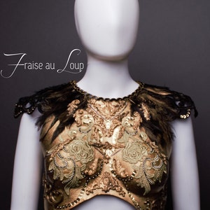Disfraces de armadura de lobo de fresa - Cosplay - Real - Dorado - Coraza - Fantasía