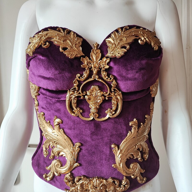 L'Allure Audacieuse – Corset Dos Découpé en Velours Sheepskin main image 1